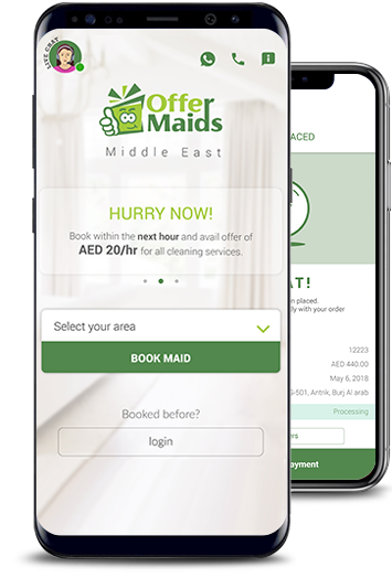 Maid service dubai mobile app screenshot