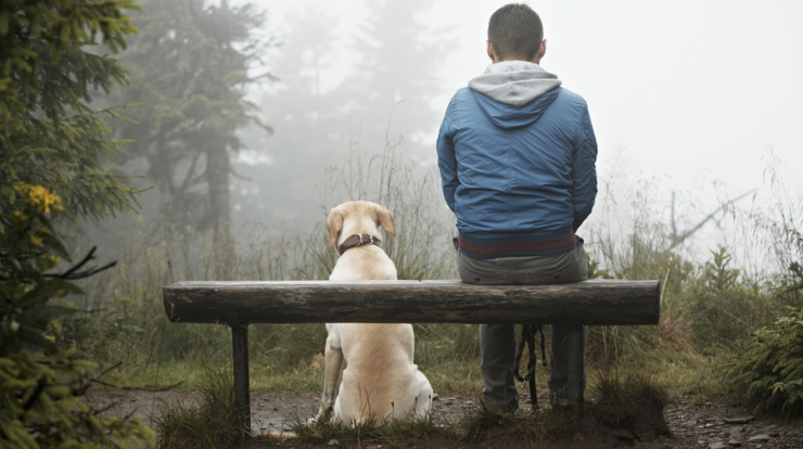 Man and dog